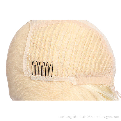 Wholesale lace front wigs 100% raw human hair blonde lace front human hair wigs body wave 613 full lace wig